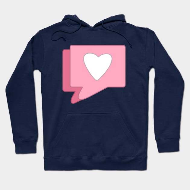 Cute pink like heart Hoodie by AnGo